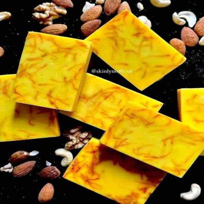 Saffron goat milk bar soap Original hand made soap